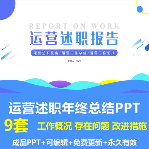 运营岗位个人述职报告ppt模板新媒体互联网运营工作总结汇报ppt